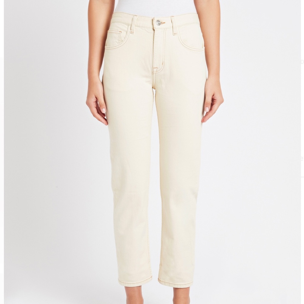 NWT Current/Elliott "The Fling" Light Beige/Cream Ankle Length Jeans Size 26